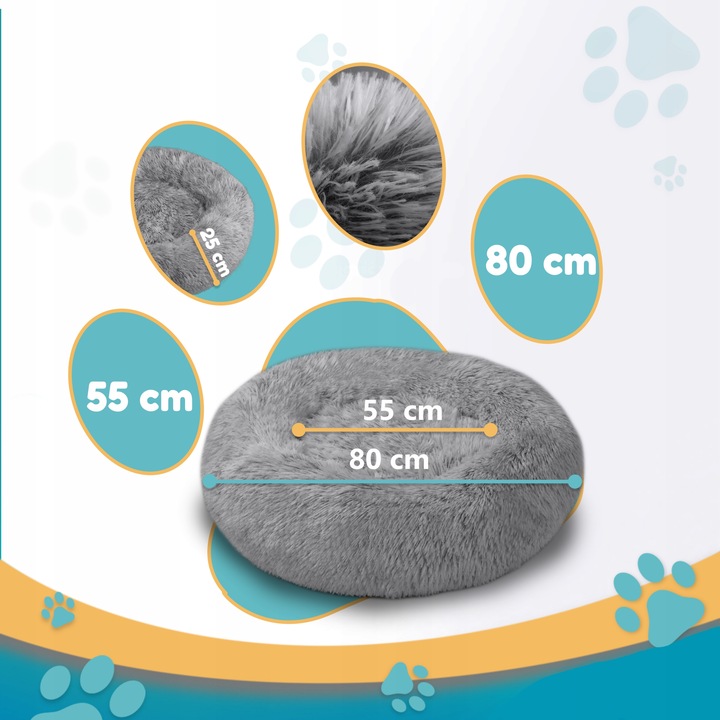 Legowisko posłanie Chmurka dla psa i kota Shaggy 80