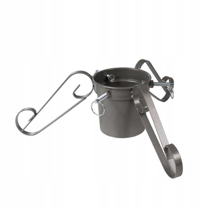 Stojak pod choinkę SREBRNY metalowy POJEMNIK na wodę 2,1m STABILNY trójnóg