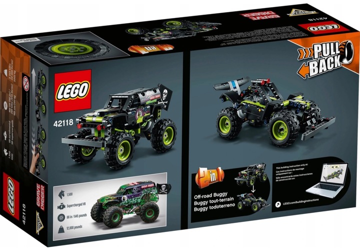 LEGO TECHNICS 42118 MONSTER JAM GRAVE DIGGER TRUCK