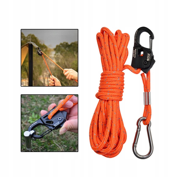 Premium 4mm Naciąg do namiotu z systemem bloczków Lekka linka nylonowa