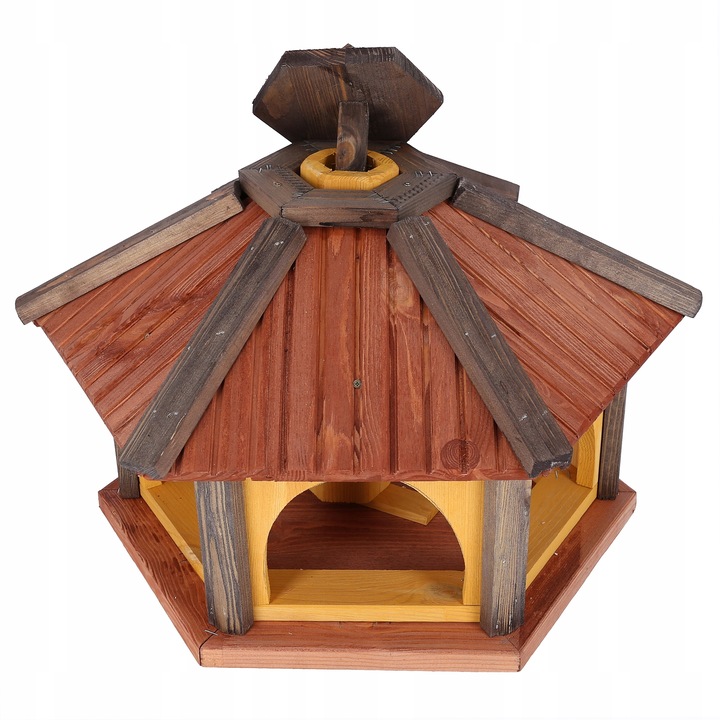 Karmniki dla ptaków do ogrodu tik antracyt KW50