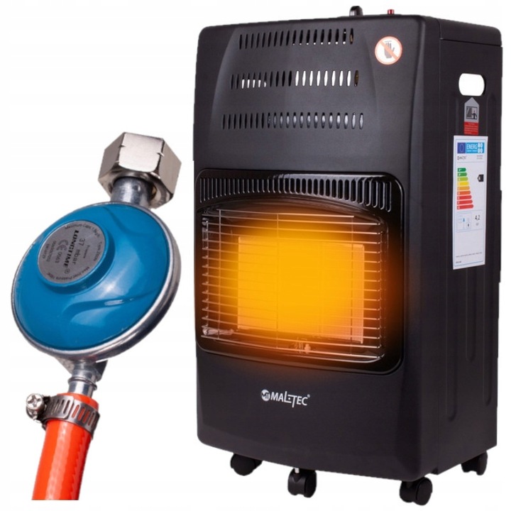 Piec Gazowy na butle 13KG OGRZEWACZ GAZOWY GRZEJNIK MOC 4200W 65m2 REDUKTOR