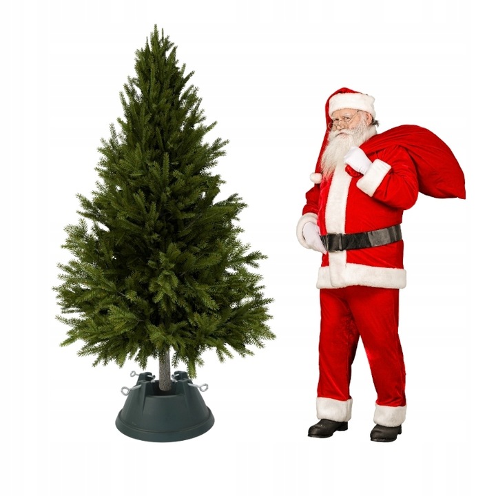 Stojak pod choinkę ZIELONY nowoczesny POJEMNIK na wodę 2,2m STABILNY średni