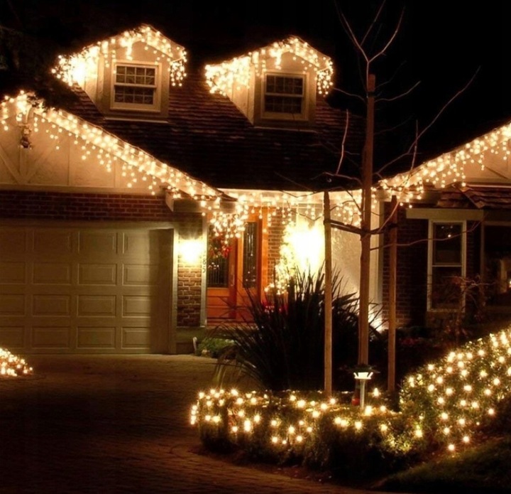 SOPLE FLASH 500 LED ZEWNĘTRZNE BIAŁE CIEPŁE CHOINKOWE lampki z Flashem