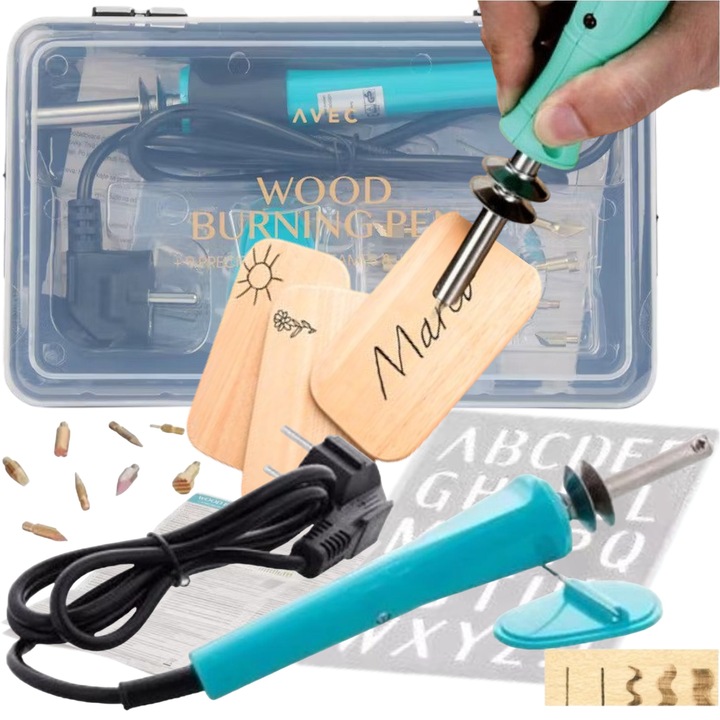 LUTOWNICA WYPALARKA PIROGRAF DO DREWNA + AKCESORIA