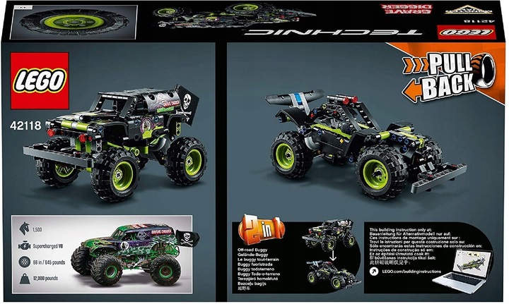 LEGO TECHNICS 42118 MONSTER JAM GRAVE DIGGER TRUCK