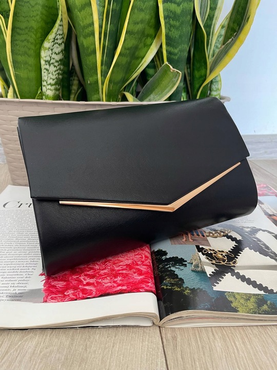 CZARNA torebka kopertówka wizytowa wesele komunia ślub