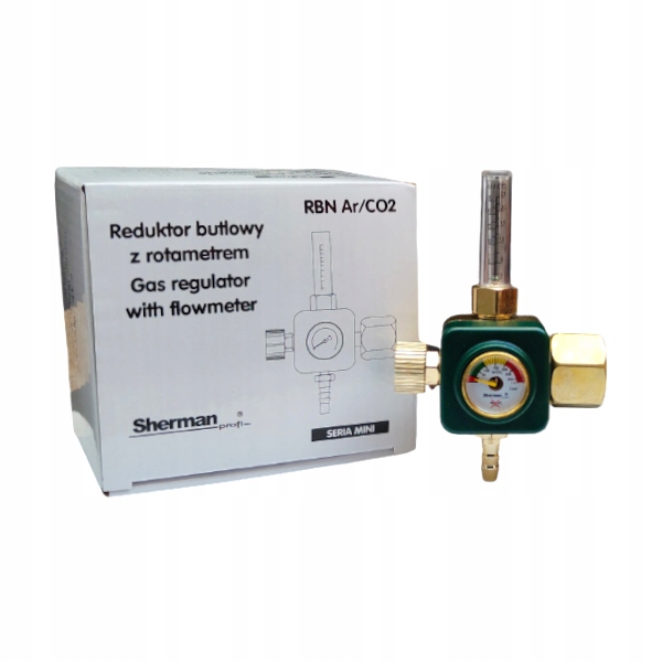 REDUKTOR ARGON CO2 SHERMAN Z ROTAMETREM MINI