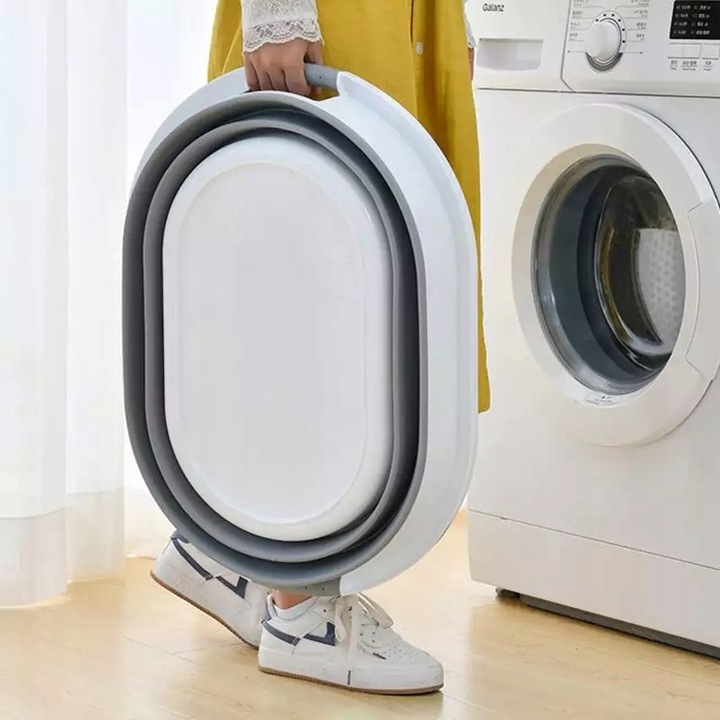 MISKA SKŁADANA SILIKONOWA KOSZ NA PRANIE BIELIZNĘ WANIENKA DLA DZIECKA 53CM