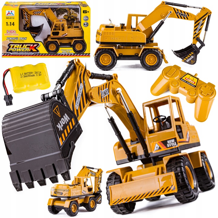 Koparka Spych na PILOT Pojazd Budowlany ZDALNIE STEROWANY 1:14 2.4GHz