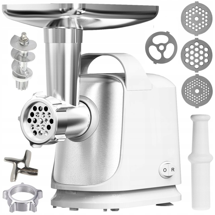 MASZYNKA DO MIELENIA MIĘSA ELEKTRYCZNA REWERS SZARPAK BIAŁA MOCNA 1300W