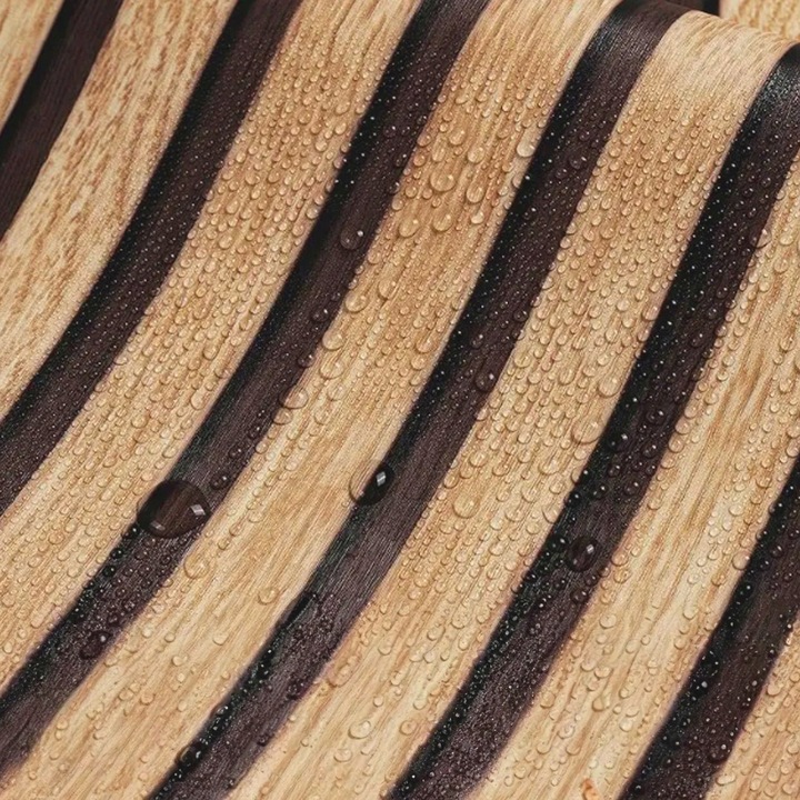 Tapeta Lamel Samoprzylepna Panele Ścienne 3D Okleina Lamele Brąz Drewno 10m