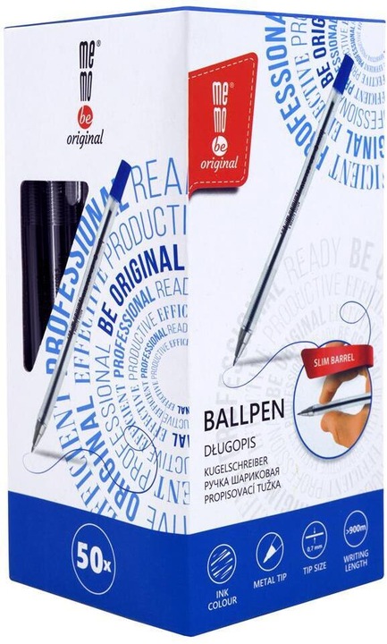 Długopis biurowy MemoBe 0.7mm niebieski x100