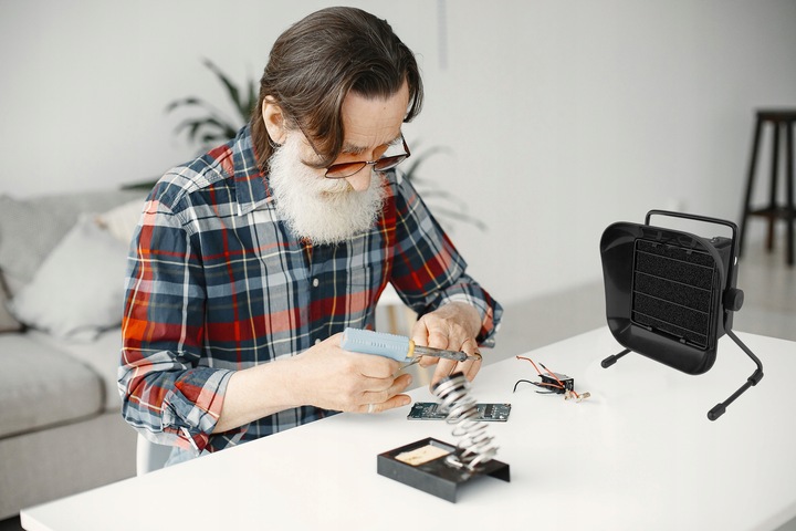 POCHŁANIACZ DYMU LUTOWNICZEGO OPARÓW 23W WYDAJNY ODCIĄG + 2x FILTR WĘGLOWY