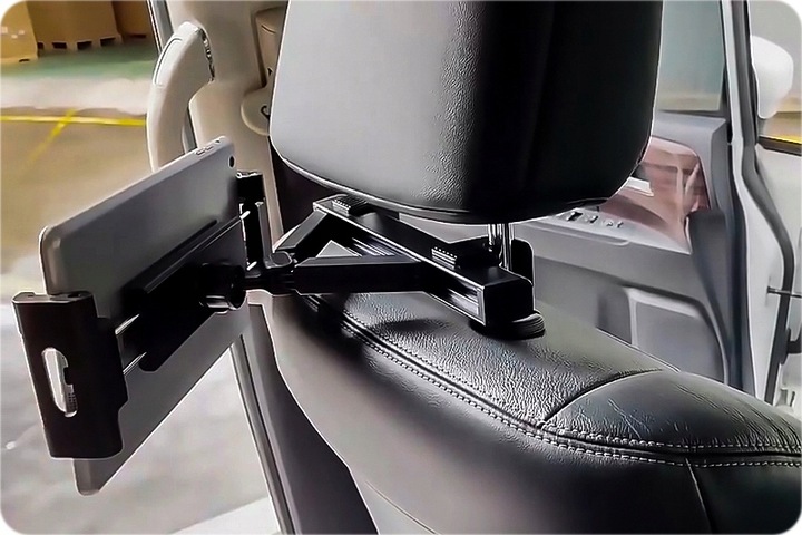 REGULOWANY UCHWYT SAMOCHODOWY HOLDER TRZYMAK NA TABLET TELEFON NA ZAGŁÓWEK