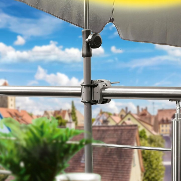 Uchwyt na FLAGĘ Parasol Balkonowy do Poręczy na Balustradę BEZ WIERCENIA