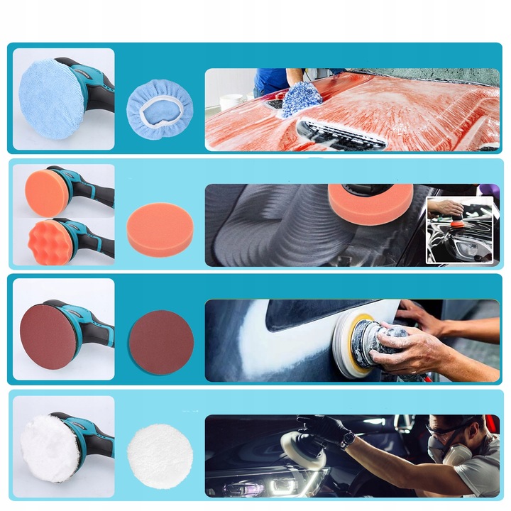 POLERKA SAMOCHODOWA 12V 1250W + Dysk