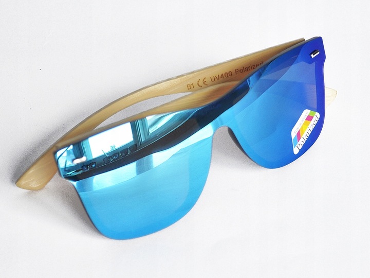 OKULARY DREWNIANE POLARYZACYJNE LUSTRZANKI ETUI