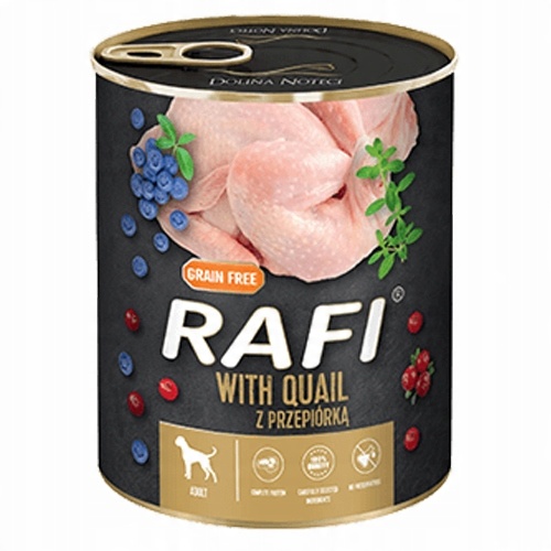 Karma mokra dla psa Dolina Noteci RAFI PREMIUM MIX smaków 24x800g