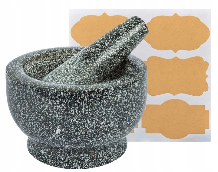 solidny moździerz kuchenny z tłuczkiem Granitowy trwała jakość prezent