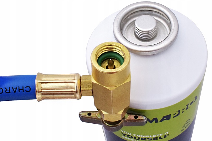 ZESTAW DO NAPEŁNIANIA KLIMATYZACJI AUT GAZ CZYNNIK CHŁODNICZY R134a + WĘŻYK