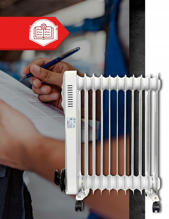 Grzejnik Elektryczny Olejowy Szybko Grzeje 2500W Energooszczędny MOCNY