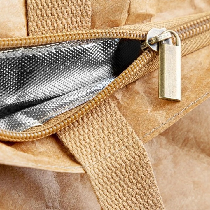 Torba termiczna z EKO materiałów plażowa na zakupy piknik 12 L 32x13x36 cm