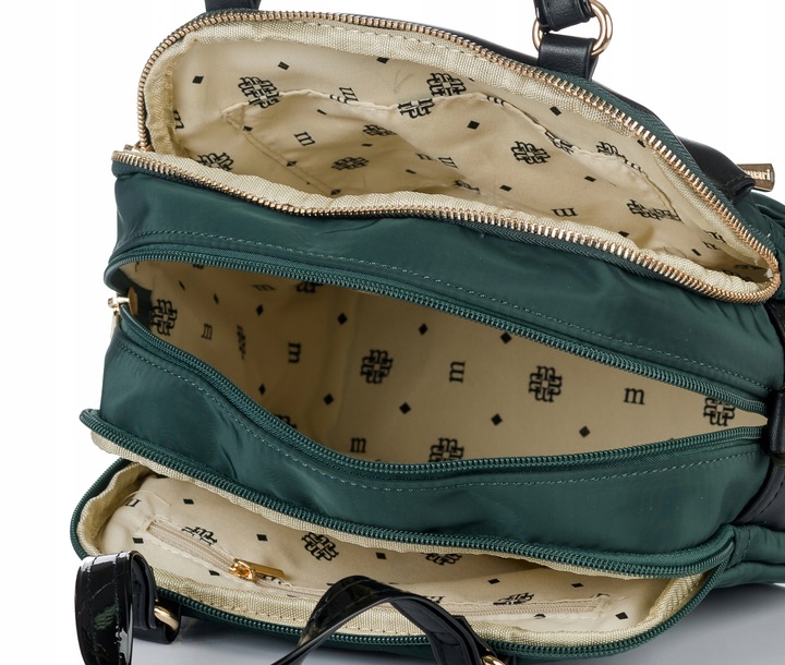 TOREBKA LISTONOSZKA MONNARI PIKOWANA SPORTOWA POJEMNA 3 KOMOROWA Zielona