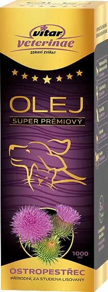 VITAR Veterinae Olej z Ostropestu 1000 ml -bogate źródło witaminy E+Omega 3