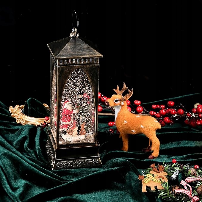 LAMPION LATARENKA ŚWIĄTECZNA DEKORACJA MIKOŁAJ GRAJĄCA USB