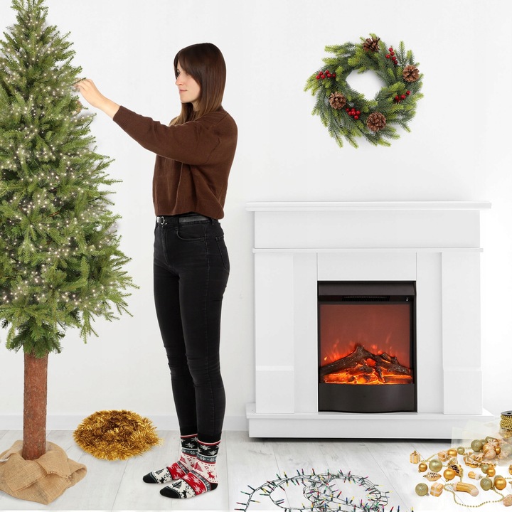 WIANEK ŚWIĄTECZNY STROIK NA DRZWI STÓŁ WIENIEC OZDOBA PREMIUM ŚWIĘTA 45 cm