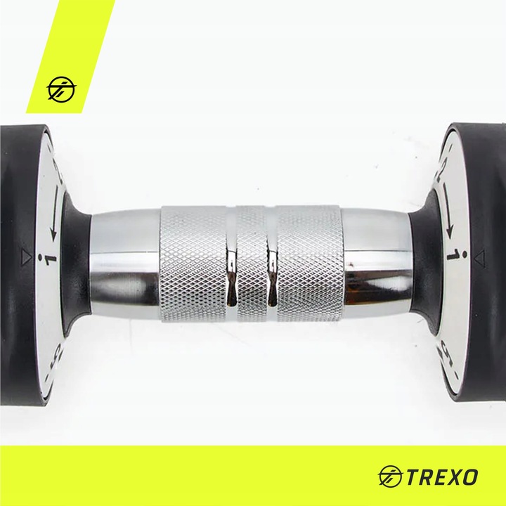 Zestaw hantli regulowanych TREXO ŻELIWNE 2 x 5 kg multicolor