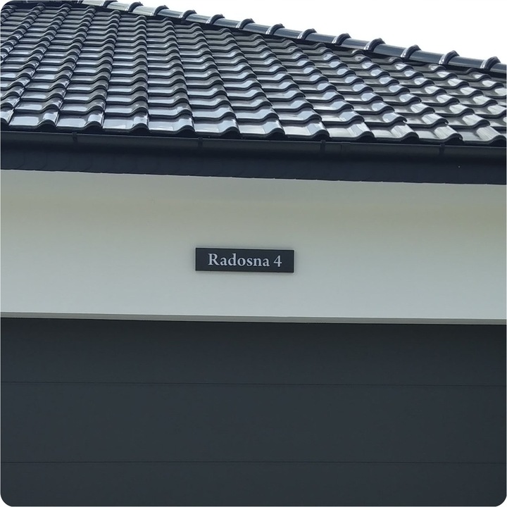 Podświetlany numer domu tabliczka tablica adresowa adres 1R LED 66x15 cm