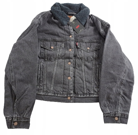 Damska kurtka Levi's dżinsowa z podszewką ze sztucznego futra | R. XS