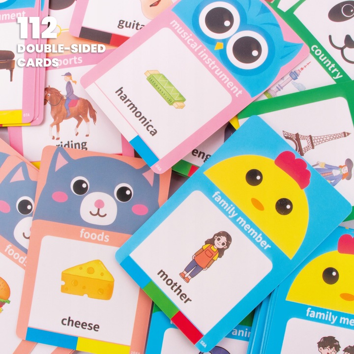 Tablet do rysowania 2w1 Czytnik kart do nauki języka angielskiego 112 kart