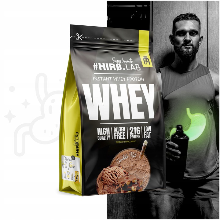 Białko koncentrat serwatkowe WPC 750 g Instant Whey czekolada orzech hiro