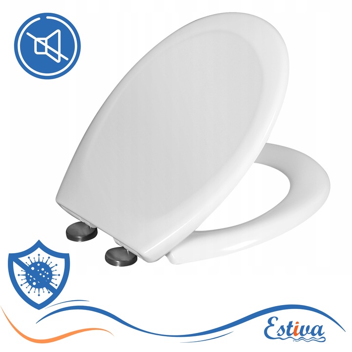 Twarda deska sedesowa WC KLOZETOWA WOLNOOPADAJĄCA uniwersalna wypinana