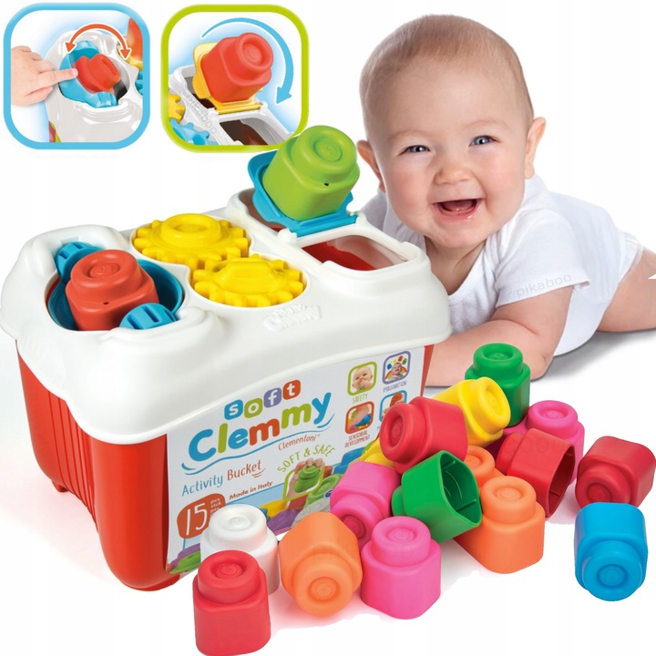 CLEMMY KOSZYK SENSORYCZNY z miękkimi klockami Clementoni