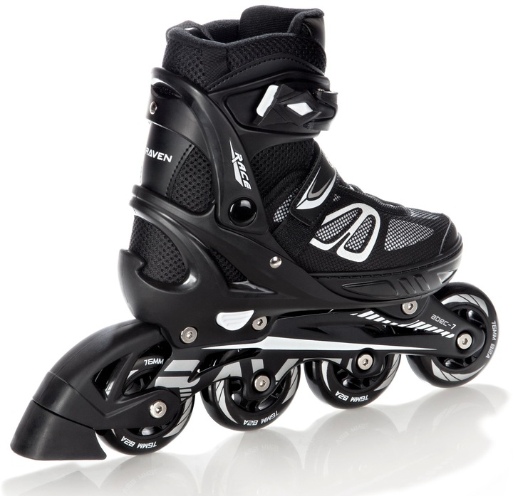 Rolki Regulowane RAVEN Advance Black 35-39 Kauczuk
