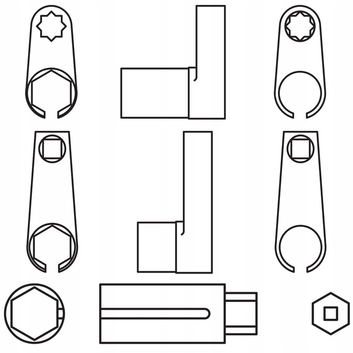 YATO ZESTAW KLUCZE NASADOWE NASADKI DO SONDY LAMBDA 22MM 3 SZT