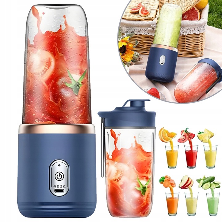 BLENDER MIKSER TURYSTYCZNY USB AKUMULATOR SOKOWIRÓWKA BLENDER KIELICHOWY