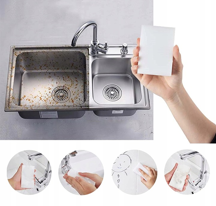 MAGICZNA GĄBKA do czyszczenia plam naczyń melaminy