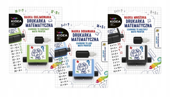 3 x DRUKARKA MATEMATYCZNA KIDEA PIECZĄTKI