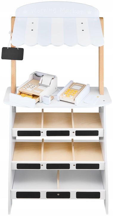 Edukacyjna Zabawka Dla Dzieci Drewniany Stragan z Kasą i Terminalem