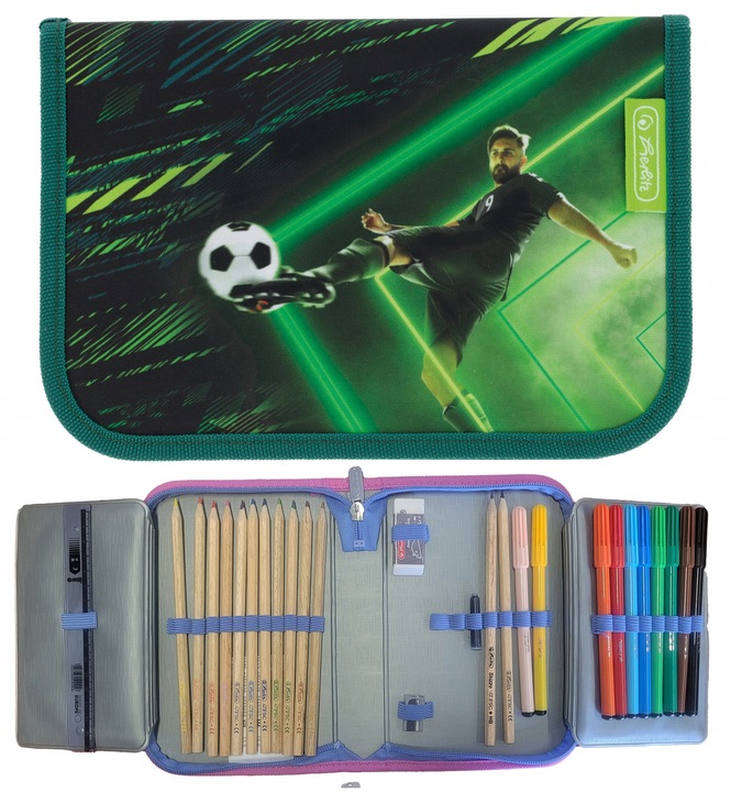 TORNISTER SZKOLNY HERLITZ LOOP PLUS PIŁKA NOŻNA ZESTAW KLASA 1-3