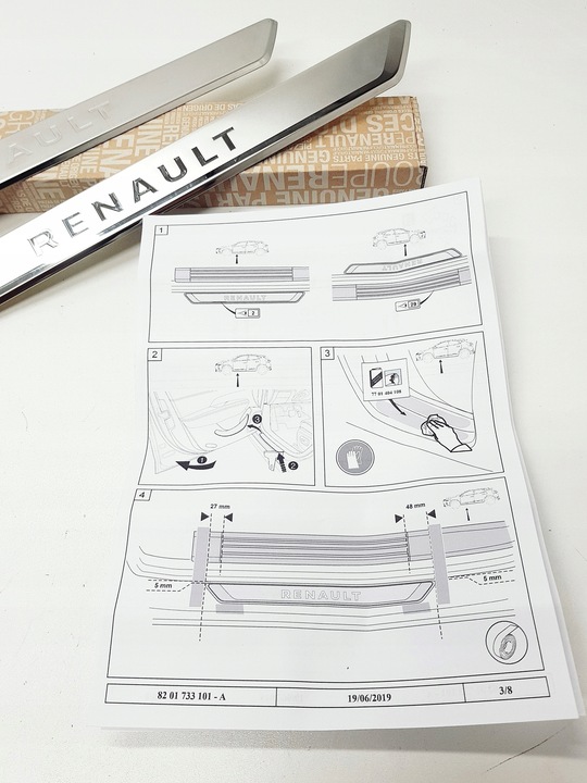 ORYG OE listwy progowe nakładki ochronne RENAULT