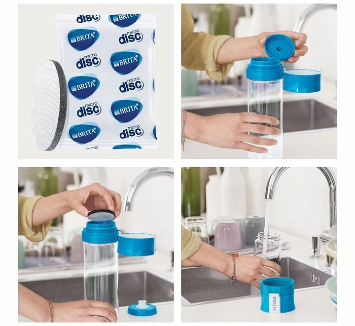 Butelka filtrująca BRITA+4 Filtry MicroDisc