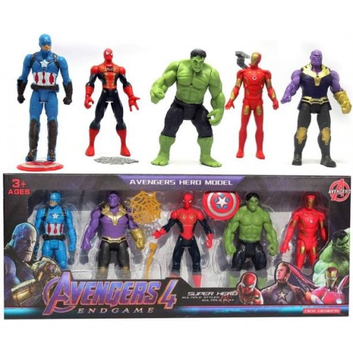 DUŻE FIGURKI AVENGERS HULK SPIDERMAN THANOS 5 SZT