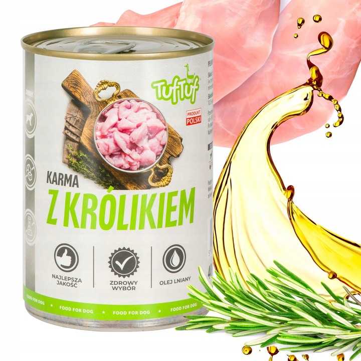 MOKRA KARMA DLA PSA 24 x 400g. RAFI + TUF TUF MIX SMAKÓW 9,6 kg W PUSZCE