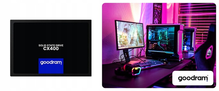 Dysk SSD GOODRAM 1TB CX400 G.2 2,5 SATA3 technologia 3D NAND Flash